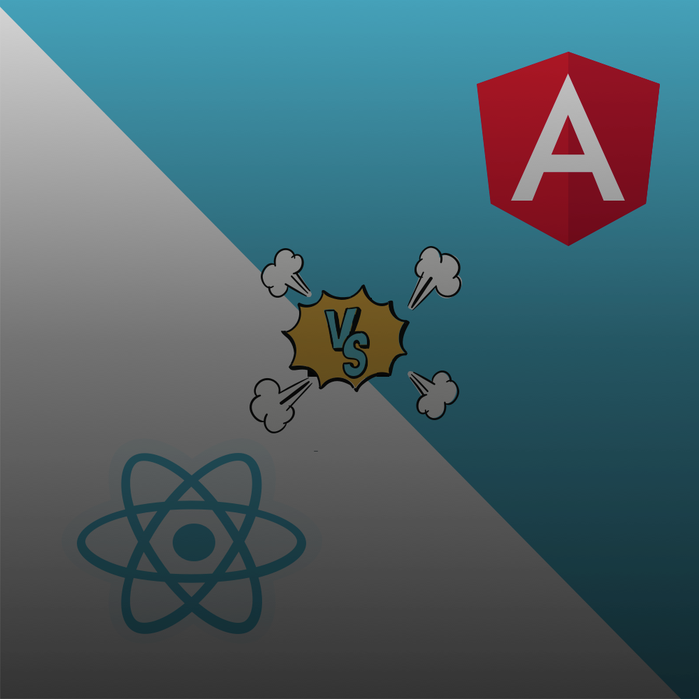 top angular vs react framework